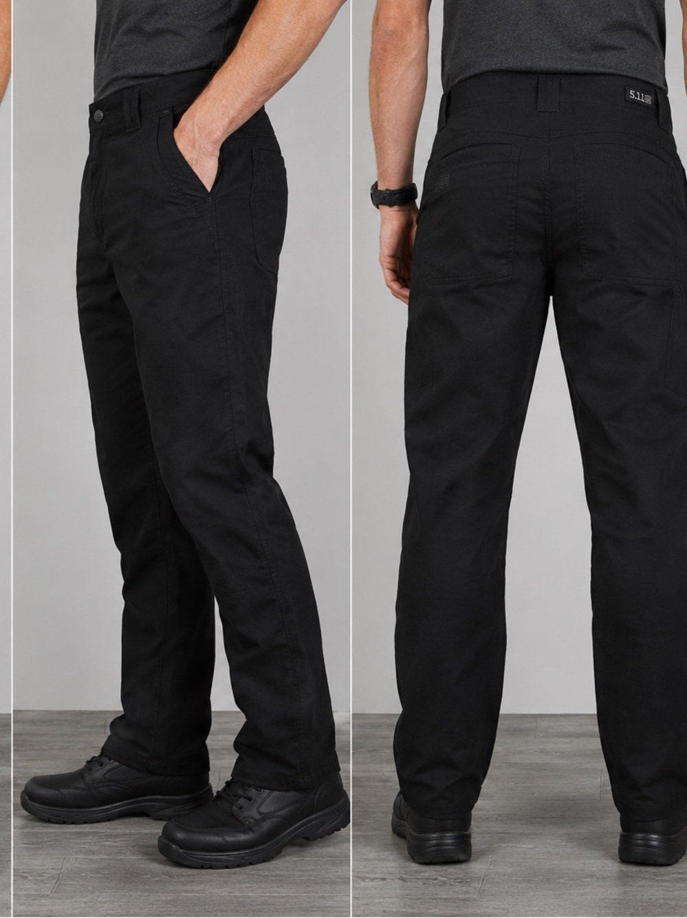5.11 Tactical Men's Black Slim Straight Jeans